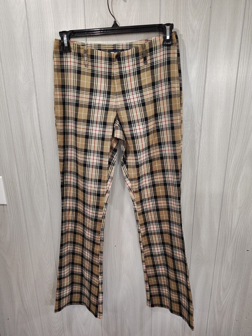 Rue 21 Plaid Pants Twentyone Options Stretch Skater Goth Alternative Flair SZ 6